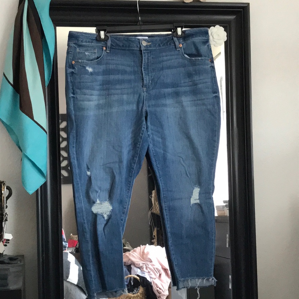 Loft slightly distressed jeans size 34P